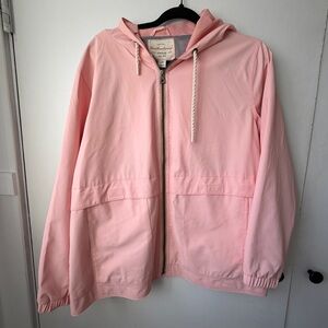 Blush Pink Weatherproof Hooded Jacket | PNW Cozy Rain Layer | Size L